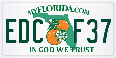 FL license plate EDCF37