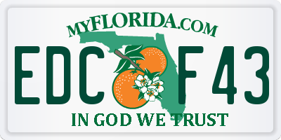 FL license plate EDCF43