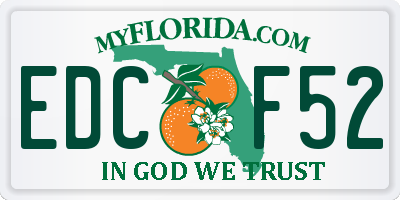 FL license plate EDCF52