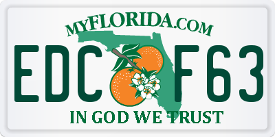 FL license plate EDCF63