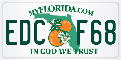 FL license plate EDCF68