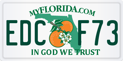 FL license plate EDCF73