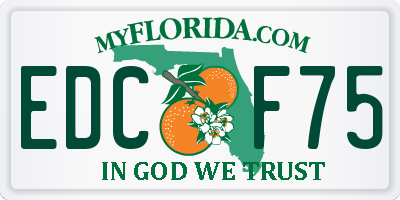 FL license plate EDCF75