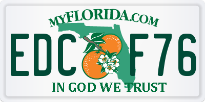 FL license plate EDCF76