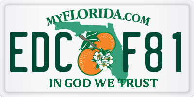 FL license plate EDCF81