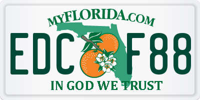 FL license plate EDCF88