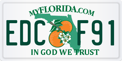 FL license plate EDCF91