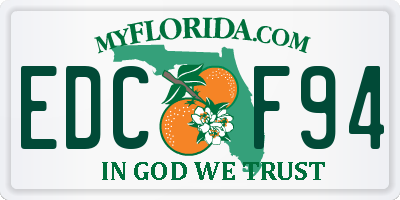 FL license plate EDCF94