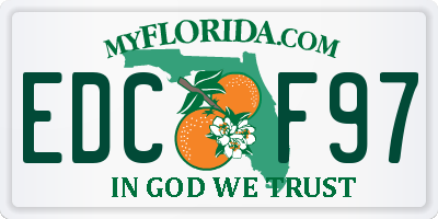 FL license plate EDCF97