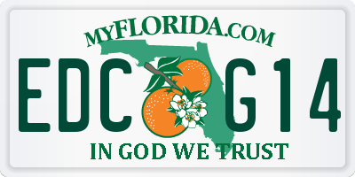 FL license plate EDCG14