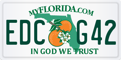FL license plate EDCG42