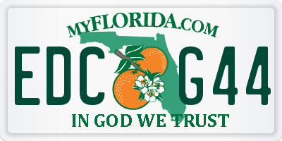 FL license plate EDCG44