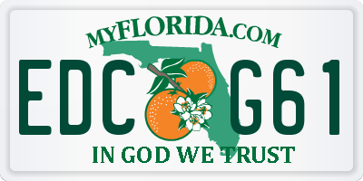 FL license plate EDCG61