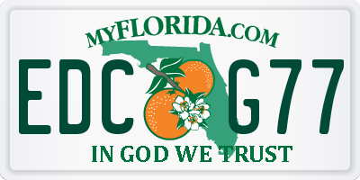 FL license plate EDCG77