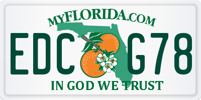 FL license plate EDCG78