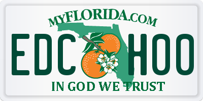 FL license plate EDCH00