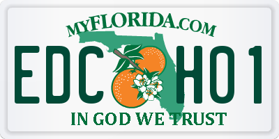 FL license plate EDCH01