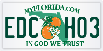 FL license plate EDCH03