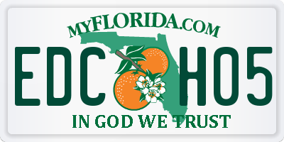 FL license plate EDCH05