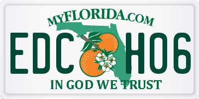 FL license plate EDCH06