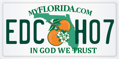 FL license plate EDCH07