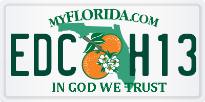 FL license plate EDCH13