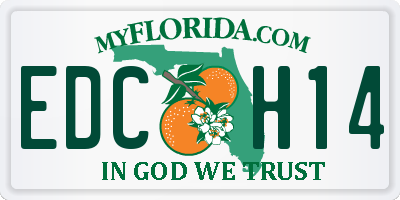 FL license plate EDCH14