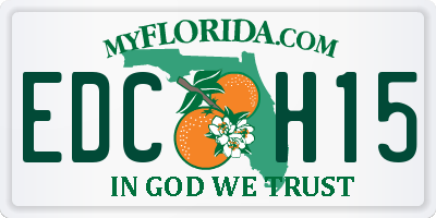 FL license plate EDCH15