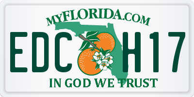 FL license plate EDCH17