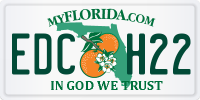 FL license plate EDCH22