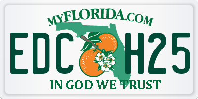 FL license plate EDCH25