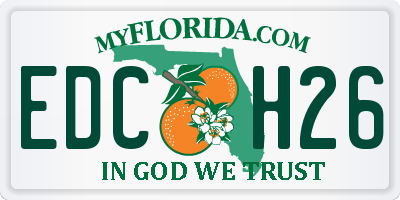 FL license plate EDCH26