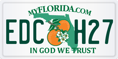 FL license plate EDCH27