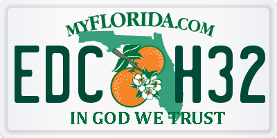 FL license plate EDCH32