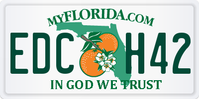 FL license plate EDCH42