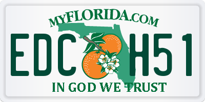 FL license plate EDCH51