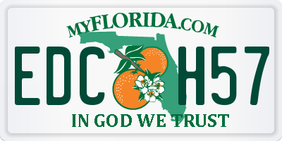 FL license plate EDCH57
