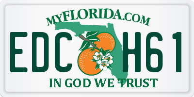 FL license plate EDCH61