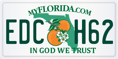 FL license plate EDCH62