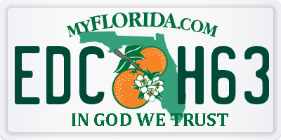 FL license plate EDCH63