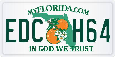 FL license plate EDCH64