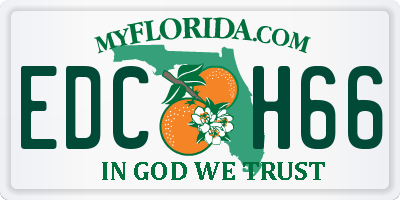 FL license plate EDCH66