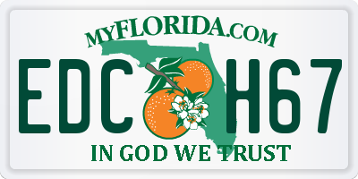 FL license plate EDCH67