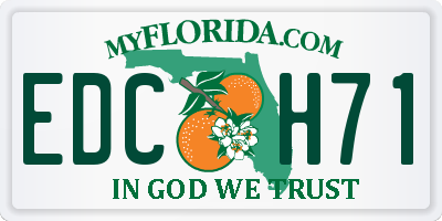 FL license plate EDCH71