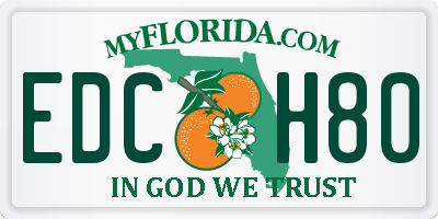 FL license plate EDCH80