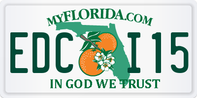 FL license plate EDCI15