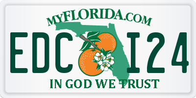 FL license plate EDCI24