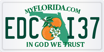 FL license plate EDCI37