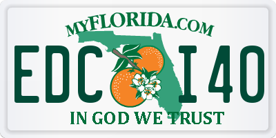 FL license plate EDCI40