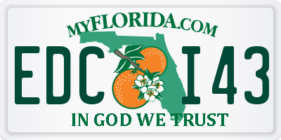 FL license plate EDCI43